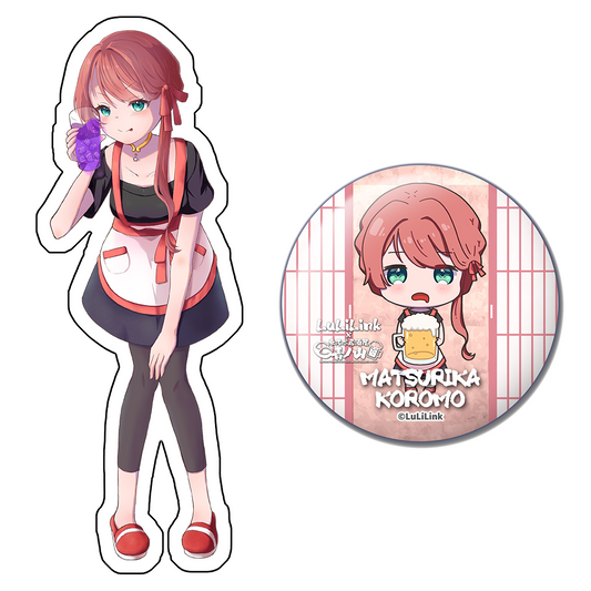 LuLiLink×青ノ山コラボ　茉莉花ころも（アクキー＋缶バッジ）